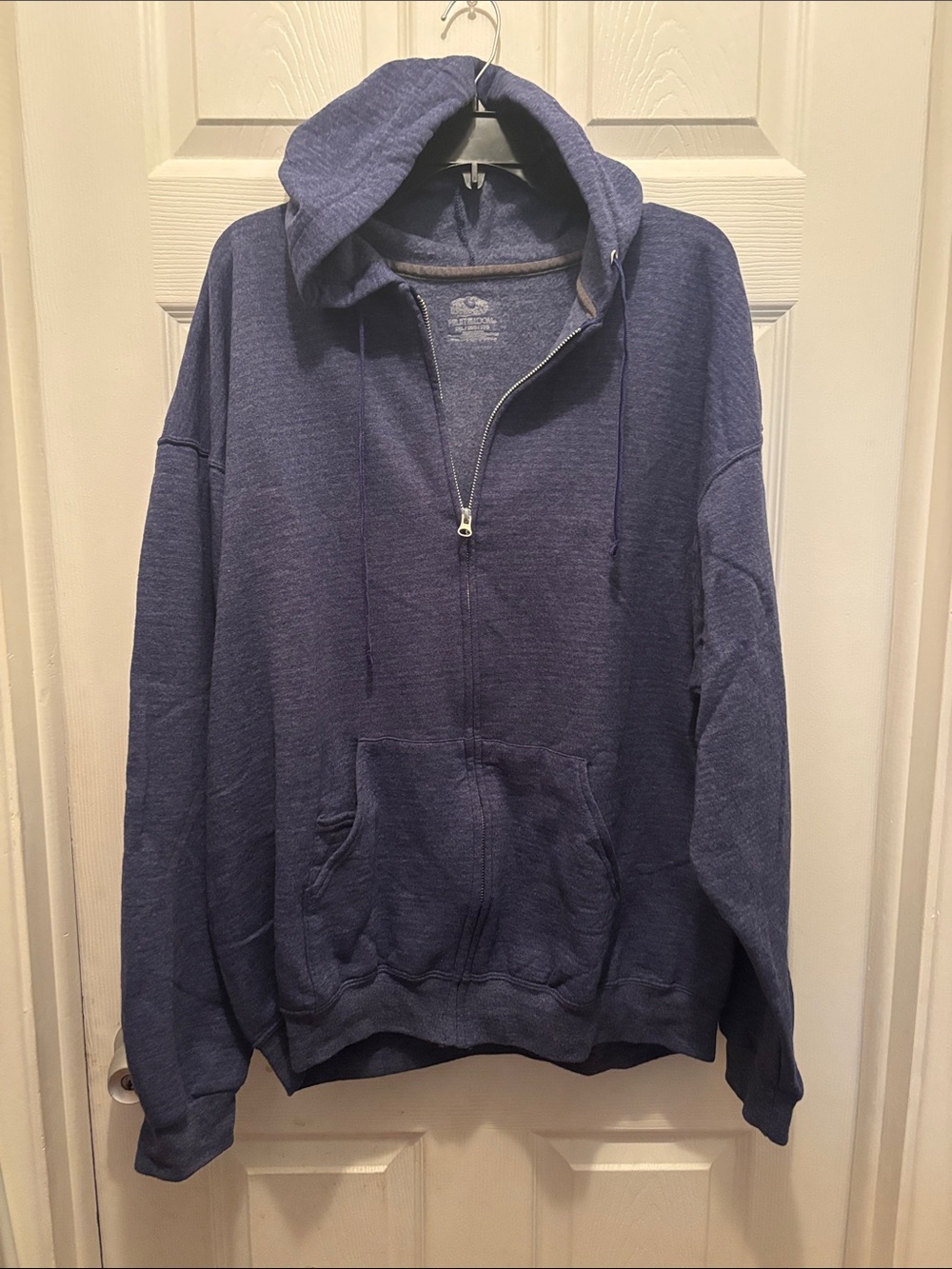 Fruit of the Loom Men's Navy Zip-Up Hoodie Sweater